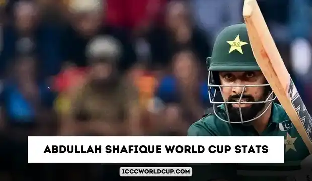 Abdullah Shafique World Cup Stats (2023), Career, Age, Runs, 50s, 100s, Records