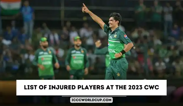 List of Injured Players at the 2023 CWC: ICC ODI World Cup 2023 Injury List