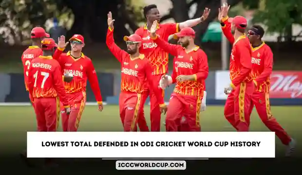 Lowest Total Defended in ODI Cricket World Cup History
