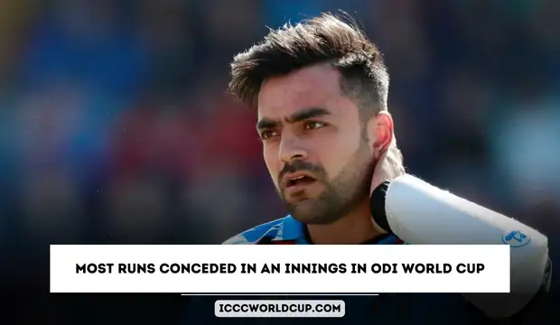 List of Most Runs Conceded in an inning in ODI World Cup